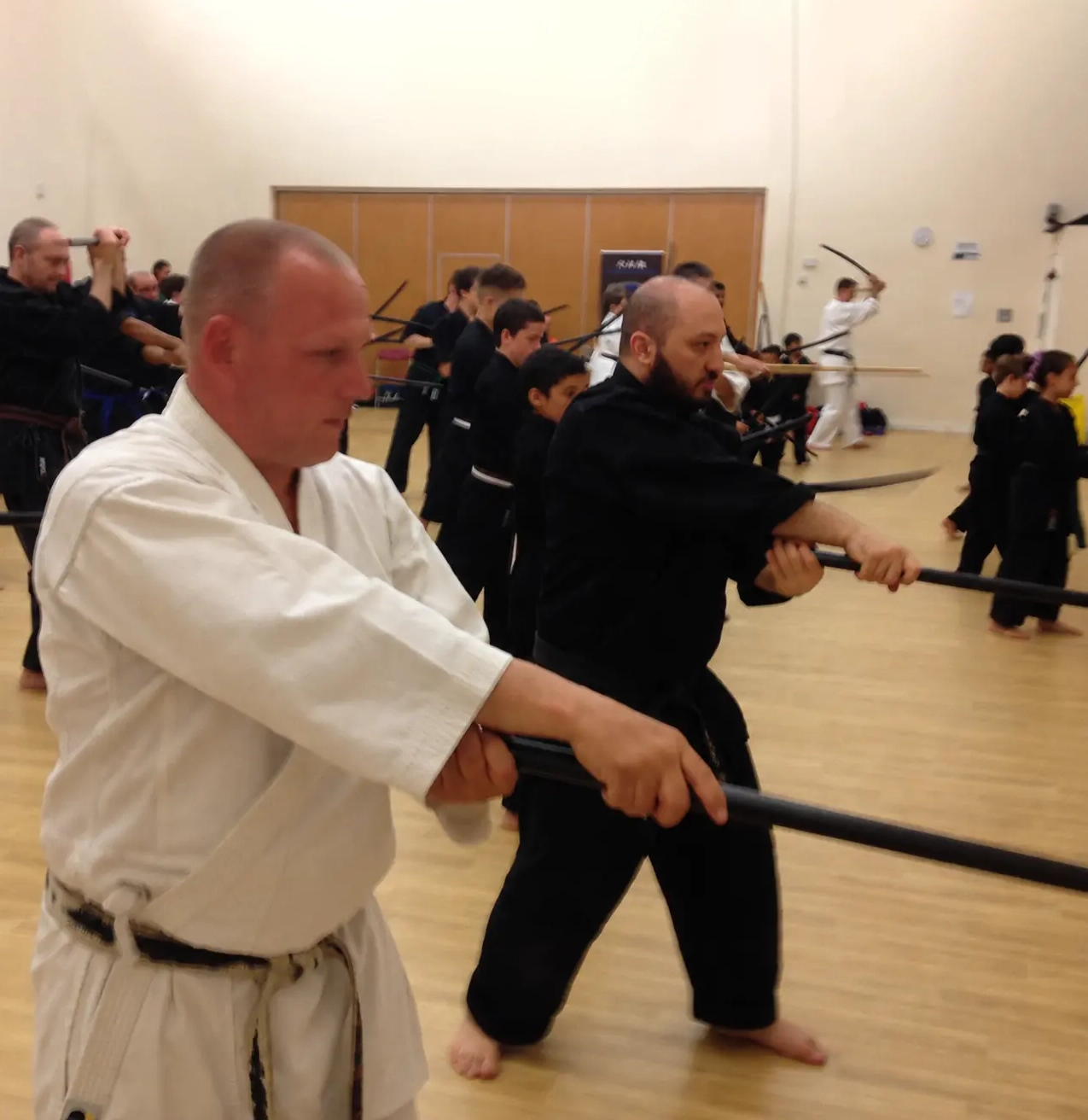 Olgun learning Karate from Peter Larsen Sensei [3rd Dan Karate & 2nd Dan Kobudo]
